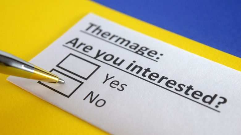 Thermage paperwork with check box