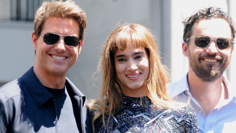 Tom Cruise, Sofia Boutella, and Jake Johnson at "The Mummy" event