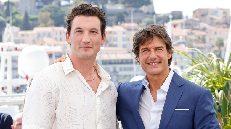 Tom Cruise and Miles Teller at the Cannes Festival in 2022