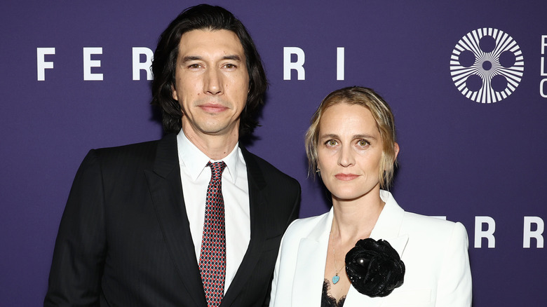 Adam Driver and Joanne Tucker smiling