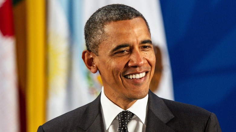 Barack Obama smiling