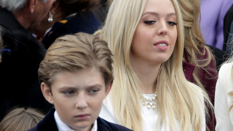 Barron Trump and Tiffany Trump