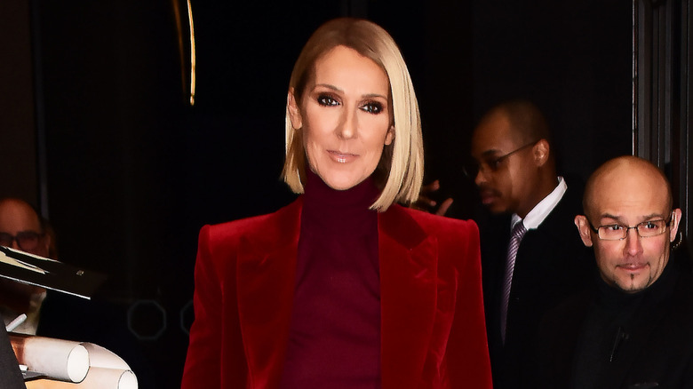 Celine Dion in red