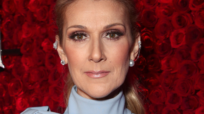 Celine Dion in blue