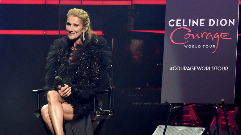 celine promoting Courage tour