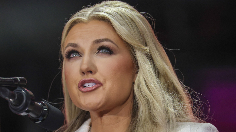 Erika Kirk speaking at Charlie Kirk's funeral