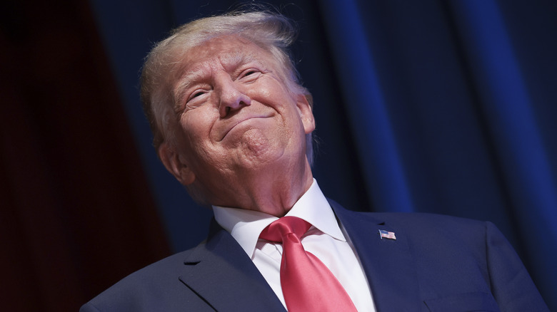 Donald Trump smug grin convention