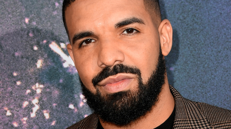 Drake poses on the red carpet