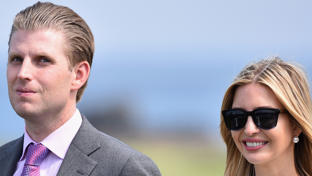 Eric and Ivanka Trump outdoors