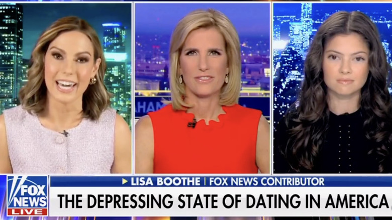 Lisa Booth in a Fox News split screen segment