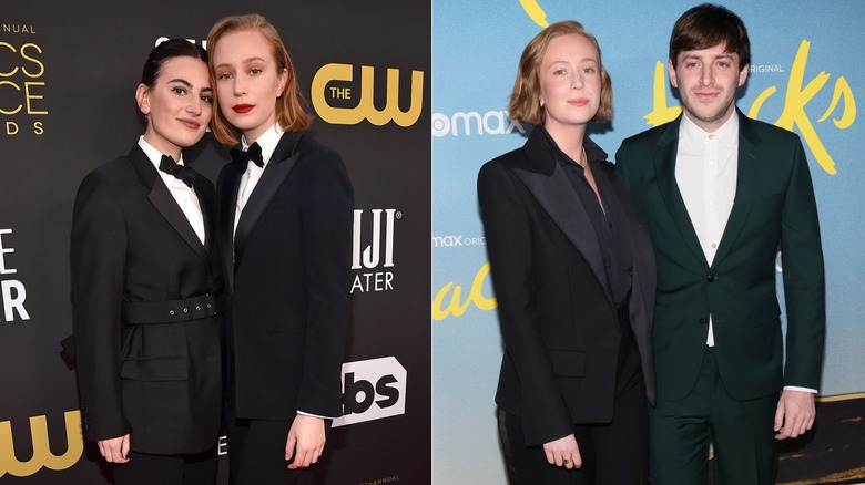 Composite image of Hannah Einbinder with Phoebe Mandel (left image) and Hannah Einbinder with Alex Edelman (right image)