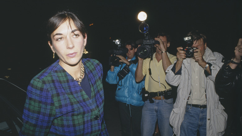 Ghislaine Maxwell getting mobbed by photographers