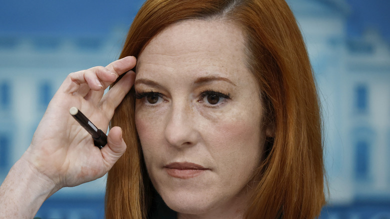 Jen Psaki at the podium 