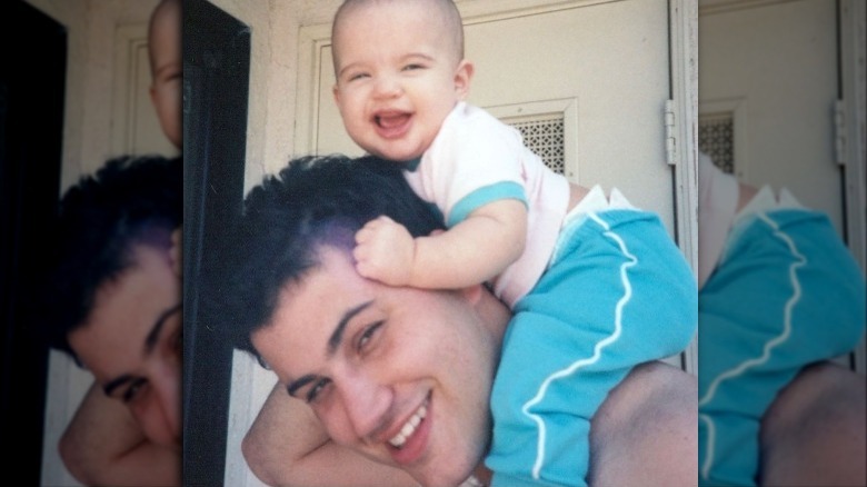 Jimmy Kimmel and Katie Kimmel as a baby
