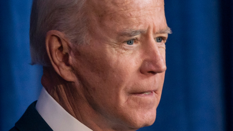 Joe Biden looking serious