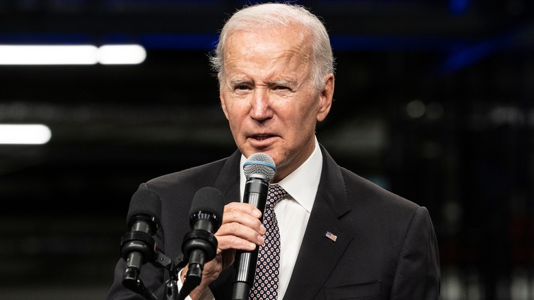 President Joe Biden during a speaking engagement