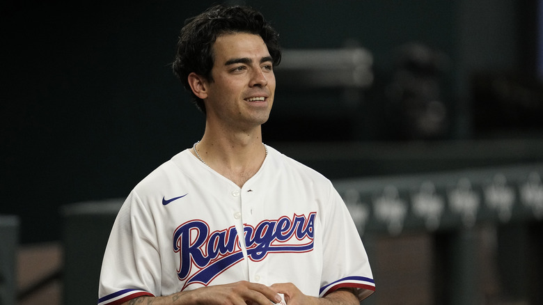 Joe Jonas at a baseball game 
