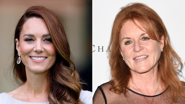 Kate Middleton smiling & Sarah Ferguson smiling