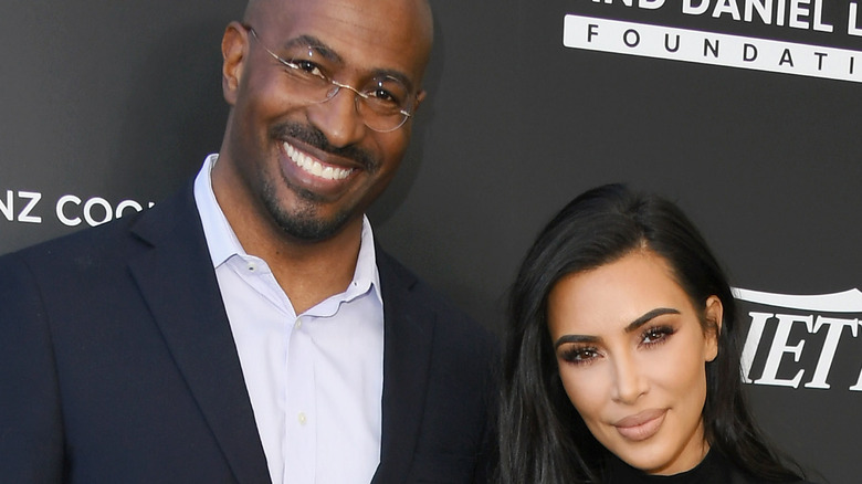 Kim Kardashian and Van Jones at event