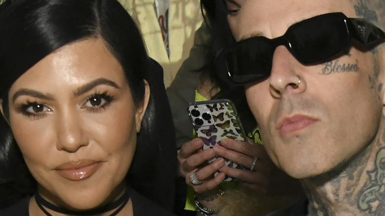 Kourtney Kardashian and Travis Barker at the Met Gala. 