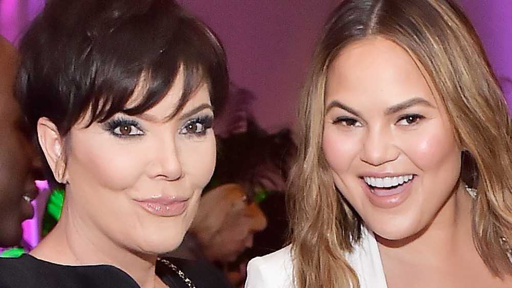 Kris Jenner and Chrissy Teigen at event