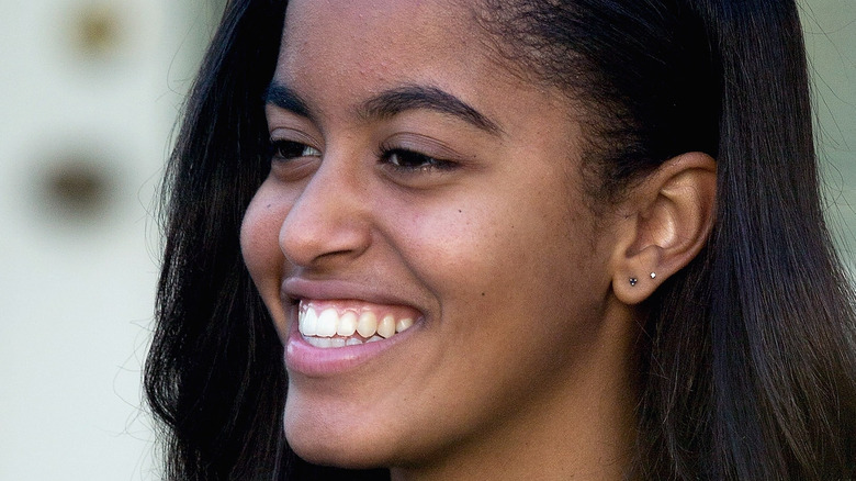 Malia Obama smiling 