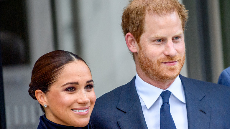 Meghan and Harry smiling 