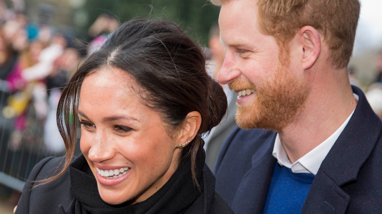 Meghan Markle and Prince Harry smiling