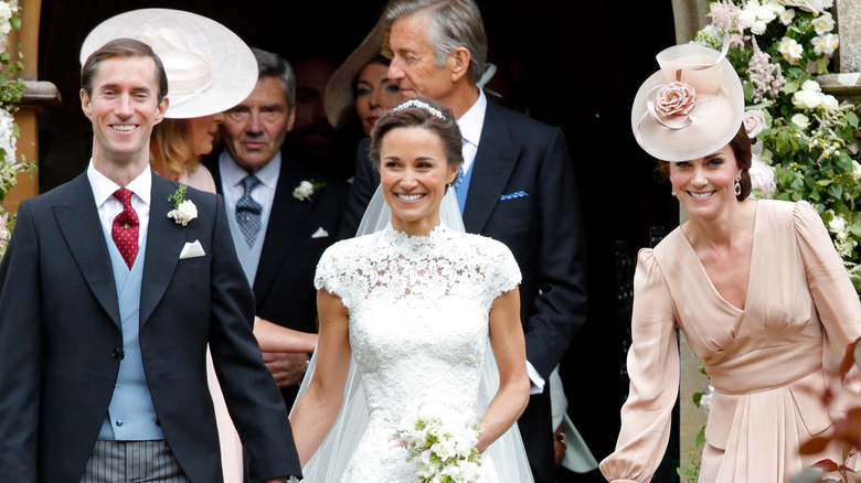Pippa, Kate, James following Pippa wedding