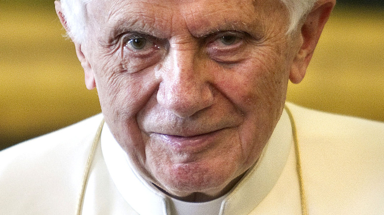 Pope Benedict XVI smiling