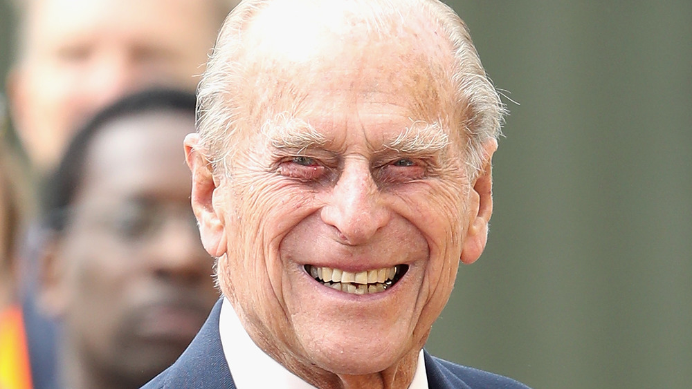 Prince Philip smiling, close-up