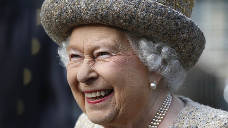 Queen Elizabeth smiling