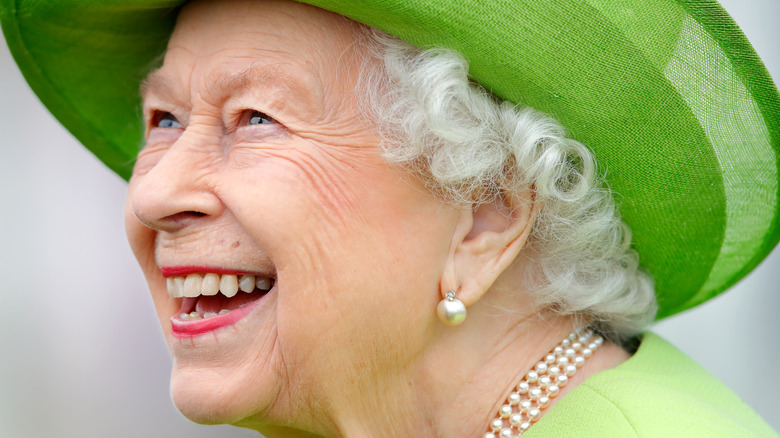 Queen Elizabeth smiling