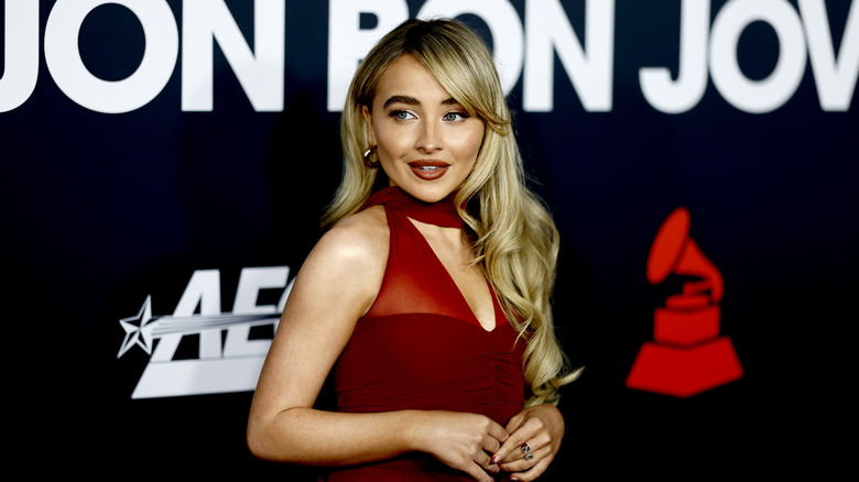 Sabrina Carpenter posing for photos