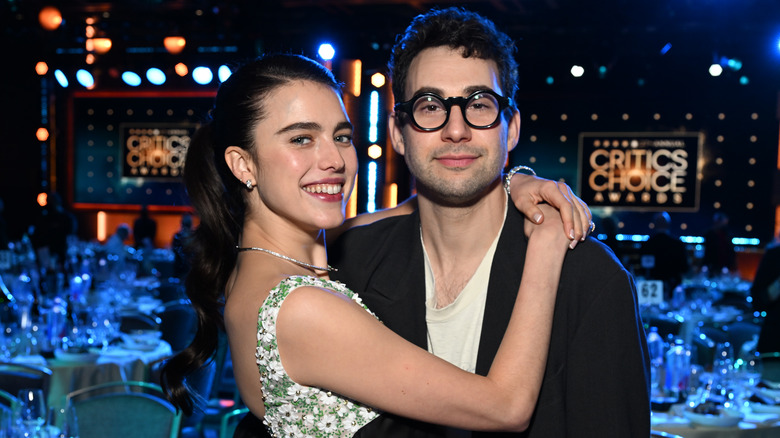 Margaret Qualley and Jack Antonoff posing together