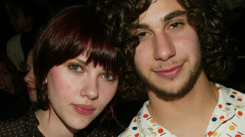 Scarlett Johansson and Jack Antonoff posing