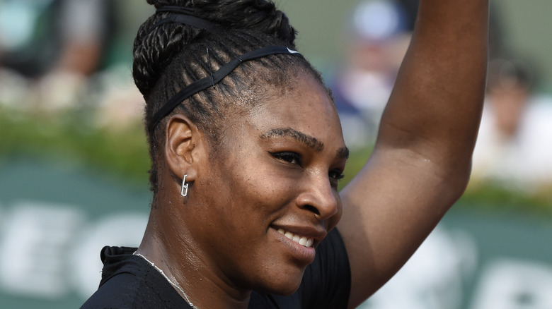 Serena Williams waving