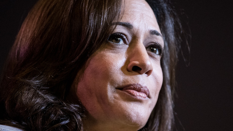 Kamala Harris looking serious