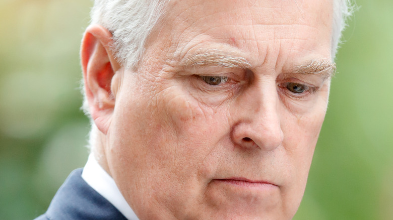 Prince Andrew looking pensive