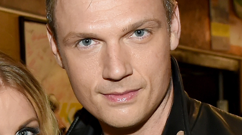 Nick Carter looking serious