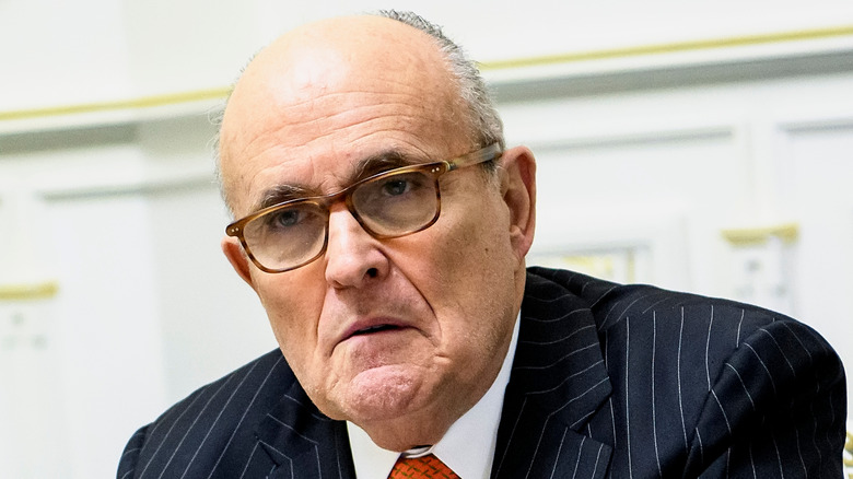 Rudy Giuliani frowning
