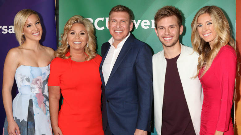 Chrisley family posing