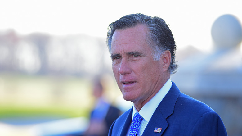 Mitt Romney looking to the side