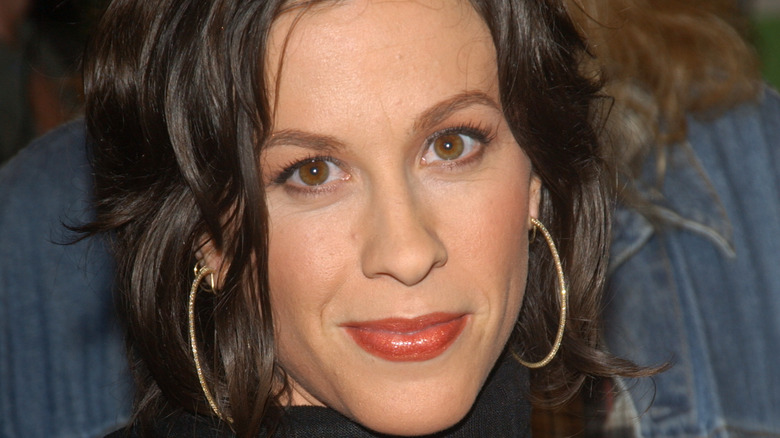 close up of singer Alanis Morissette