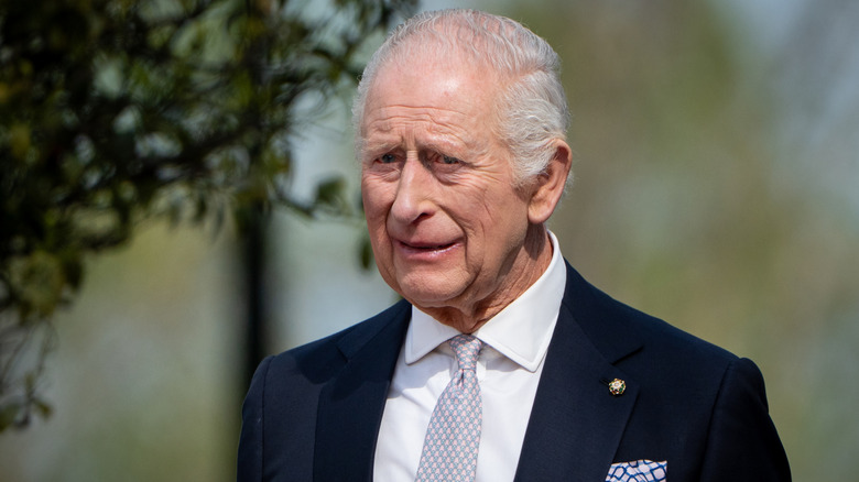 Italian Prime Minister Giorgia Meloni receives King Charles III at Villa Doria Pamphilj in April 2025