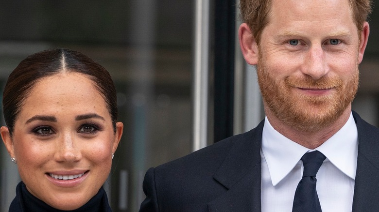 Meghan Markle and Prince Harry smiling 