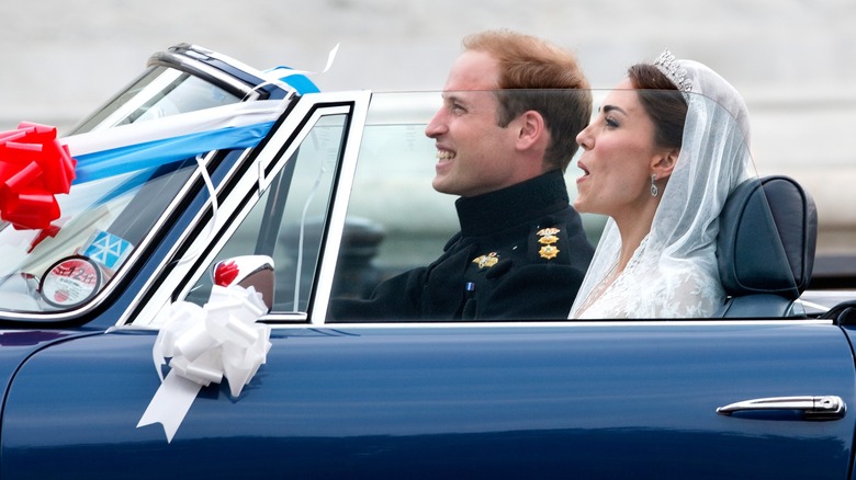Prince William Kate Middleton in Aston Martin