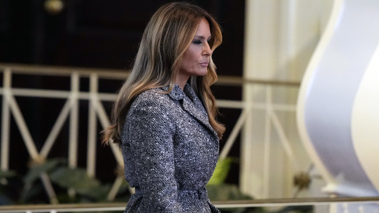 Melania Trump looking serious