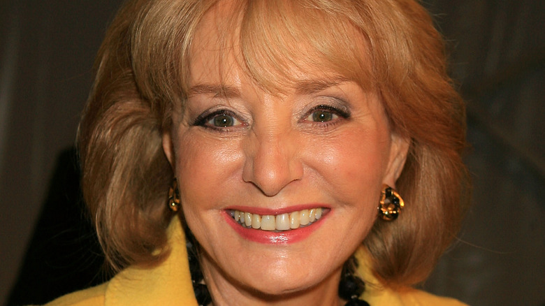 Barbara Walters gold earrings 2006