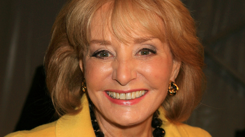 Barbara Walters gold earrings 2006